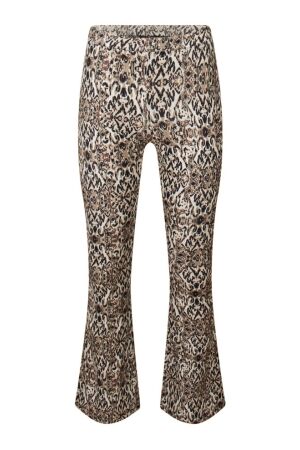 lizzi lou Dames broek pantalon strak lizzi lou Malina lds Z90565 ikat zand