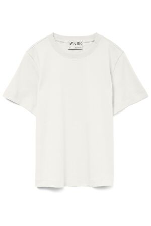 Vero Moda Dames shirt km ronde hals kort Vero Moda 10294544 snow white