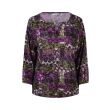 City Life polyester/viscose Dames shirt lm ronde hals kort Direct leverbaar uit de webshop van www.lots-of-fashion.nl/