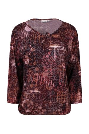 City Life Dames shirt lm ronde hals kort City Life 213117 W90383 18-1140 mocha bisque