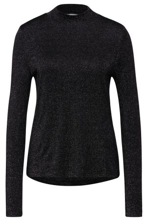 Street One Dames shirt lm turt kort Street One 322230 10001 black