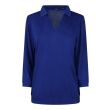 So Soire polyester/viscose Dames shirt lm polo lang Direct leverbaar uit de webshop van www.lots-of-fashion.nl/