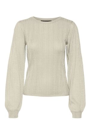 Vero Moda Dames trui lm ronde hals kort Vero Moda 10318046 birch