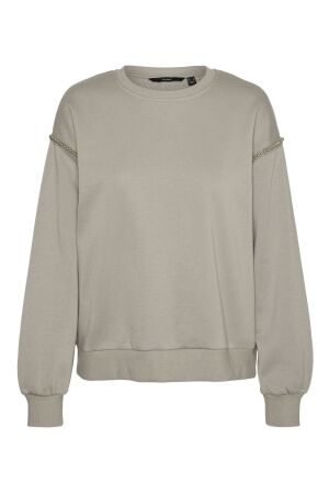 Vero Moda Dames trui lm ronde hals kort Vero Moda 10321355 moon rock