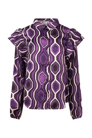 lizzi lou Dames blouse lm kort lizzi lou 103378 W90510 19-3628 acai