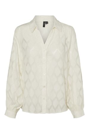 Vero Moda Dames blouse lm kort Vero Moda 10316472 BIRCH