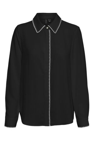 Vero Moda Dames blouse lm kort Vero Moda 10317558 black