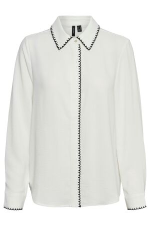 Vero Moda Dames blouse lm kort Vero Moda 10317558 snow white