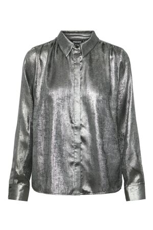 Pieces Dames blouse lm kort Pieces 17152227 silver