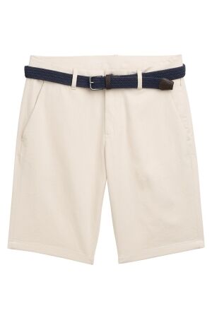 Tom Tailor Heren broek bermuda Tom Tailor 1044707 37142 white beige structure