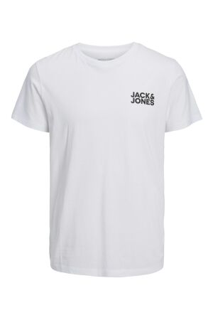 jack&jones Heren shirt km ronde hals jack&jones 12151955 White