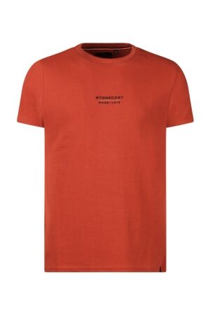 Stonecast Heren shirt km ronde hals Stonecast Rikolai men W90455 18-1355 rooibos tea