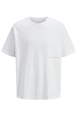 jack&jones Heren shirt km ronde hals jack&jones 12273694 bright white