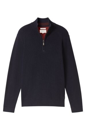 Tom Tailor Heren trui lm ronde hals Tom Tailor 1042454 13160  navy melange