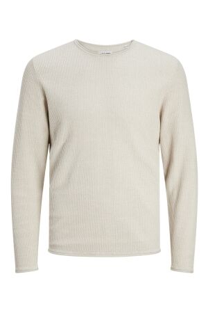 jack&jones Heren trui lm ronde hals jack&jones 12258407 oatmeal