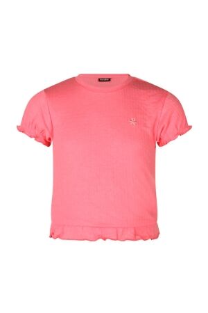 Persival Meisjes shirt km ronde hals kort Persival 3010614 Z90076 11.NEONPEACH.S25