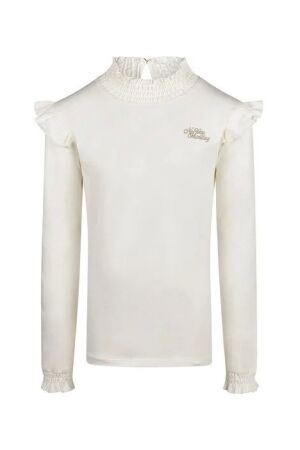 no way monday Meisjes shirt lm ronde hals kort no way monday Q52092-1 off white