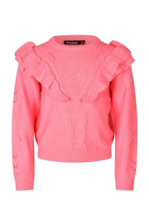 Persival Meisjes trui lm ronde hals kort Persival 2910305 W90137 23.NEONPINK.W24