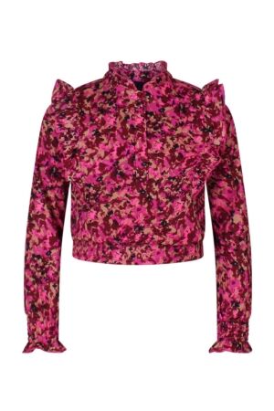 D Zine Meisjes blouse lm kort D Zine Rochelle W90083 bright pink