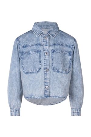 D Zine Meisjes blouse lm kort D Zine Nolieke Z90238 as sample bleached denim