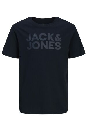 jack & jones junior Jongens shirt km ronde hals jack & jones junior 12152730 navy blazer