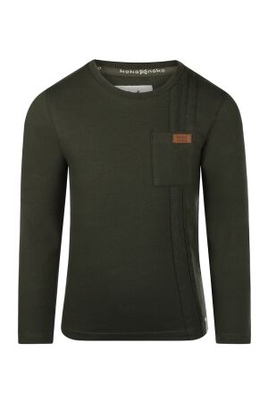 Koko Noko Jongens shirt lm ronde hals Koko Noko Q52804-37 dark green