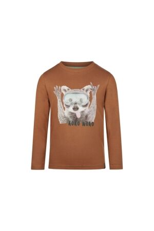 Koko Noko Jongens shirt lm ronde hals Koko Noko Q52863-37 cognac