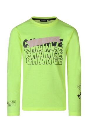 Unlocked Jongens shirt lm ronde hals Unlocked 484065 W90484 neon yellow