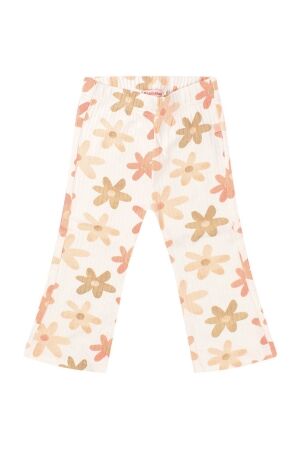 Bakkaboe Babymsj broek tricot Bakkaboe Lin flower Z90376 11-0602bruin/ off white